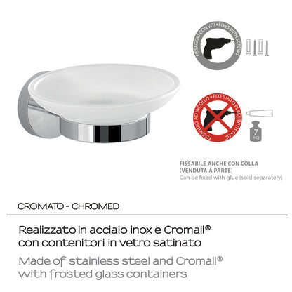 Portasapone a muro in Acciaio Inox Eros di Gedy - Cromato by CeramicStore | Lo specialista del tuo bagno