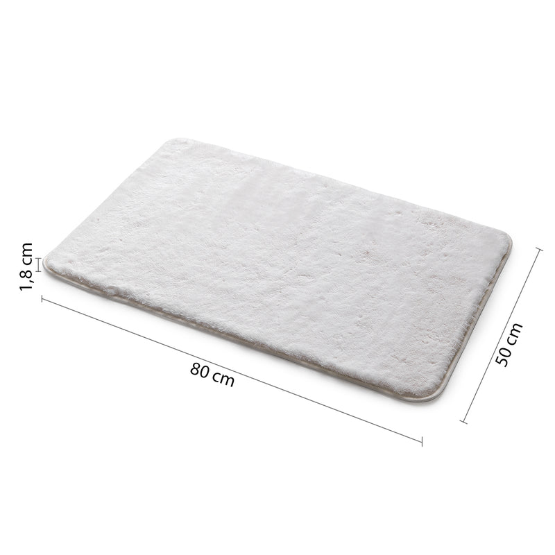 Tappeto bagno 50x80 cm modello Fuzzy di Gedy - Bianco by CeramicStore | Lo specialista del tuo bagno