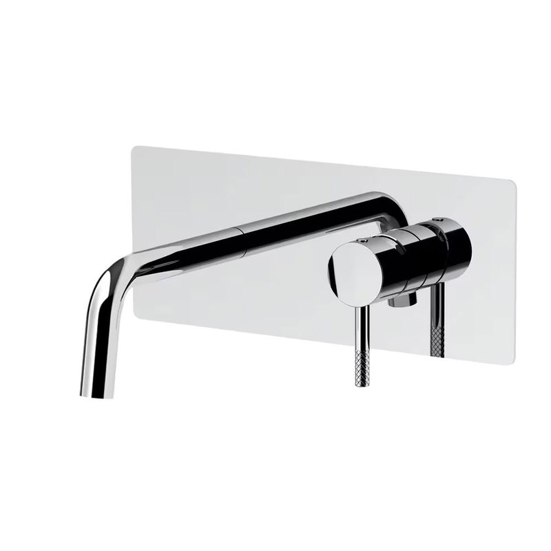Miscelatore incasso lavabo con piastra in acciaio, corpo incasso e bocca di erogazione da 248 mm Cromo - Paffoni JL106CR