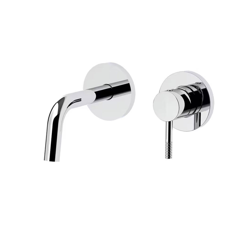 Set esterno per miscelatore incasso lavabo completo di piastra in ottone e bocca da 123 mm - Paffoni JLBOX104CR70