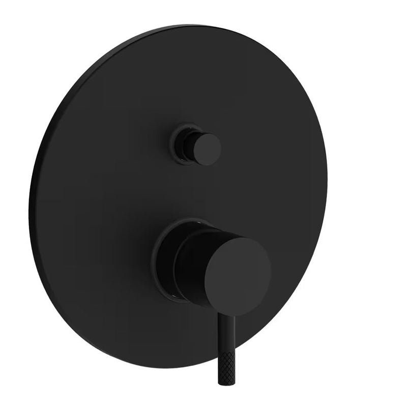 Set esterno miscelatore incasso doccia 2 vie nero opaco completo di piastra metallo per PBOX003 -  Paffoni Jolly JLBOX015NO
