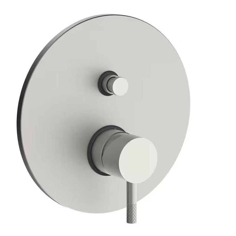 Set esterno miscelatore incasso doccia 2 vie Steel Looking completo di piastra in metallo per PBOX001 -  Paffoni Jolly JLBOX015ST