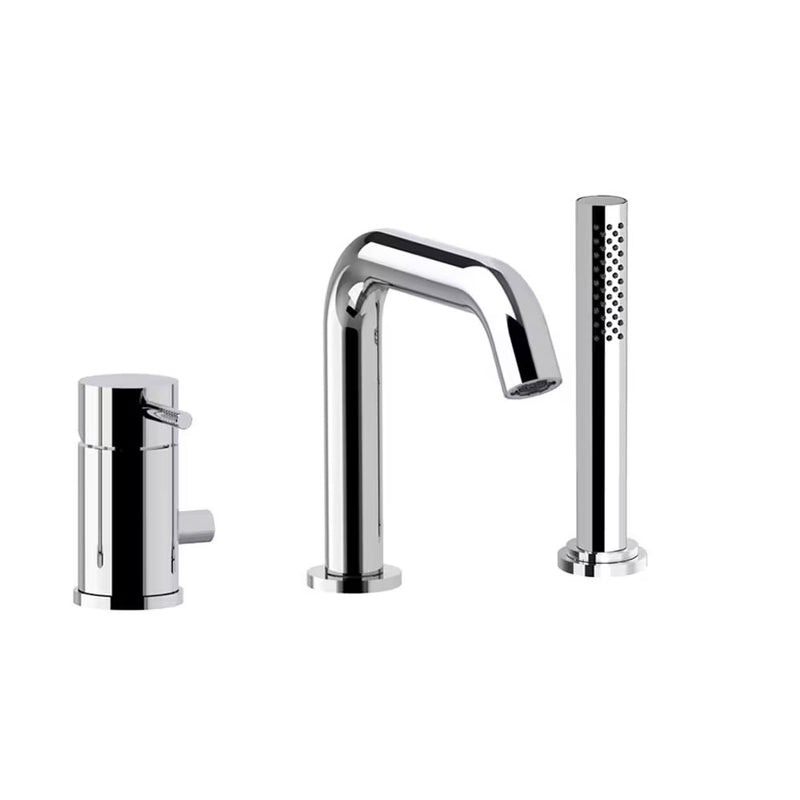 Miscelatore bordo vasca completo di bocca, doccino e flessibile -  Paffoni Jolly JL045CR