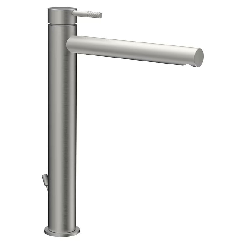 Rubinetto Miscelatore Lavabo Alto con Scarico con saltello Paffoni Jolly Steel Looking Spazzolato JL085KST