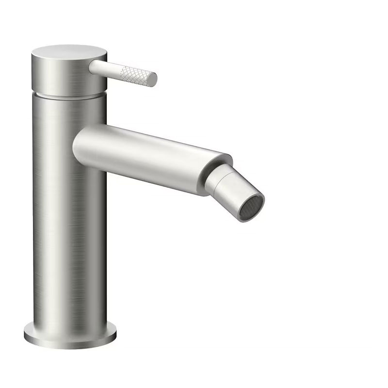 Rubinetto Miscelatore Bidet con scarico Clic-Clac in ottone Steel Looking spazzolato Paffoni Jolly JL131KST