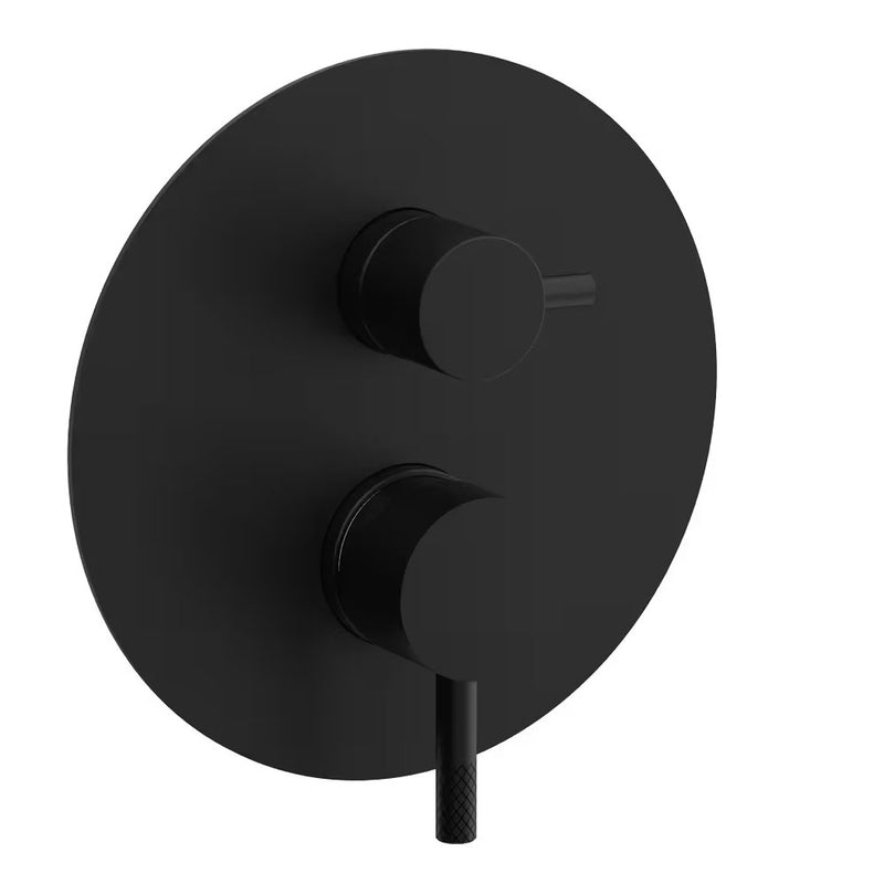 Set esterno miscelatore incasso doccia 2 vie nero opaco completo di piastra inox per PBOX003 -  Paffoni Jolly JLBOX018NO