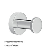 Appendiabiti singolo di Gedy modello Ustica in Ottone - Cromato by CeramicStore | Lo specialista del tuo bagno