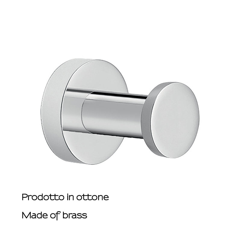 Appendiabiti singolo di Gedy modello Ustica in Ottone - Cromato by CeramicStore | Lo specialista del tuo bagno