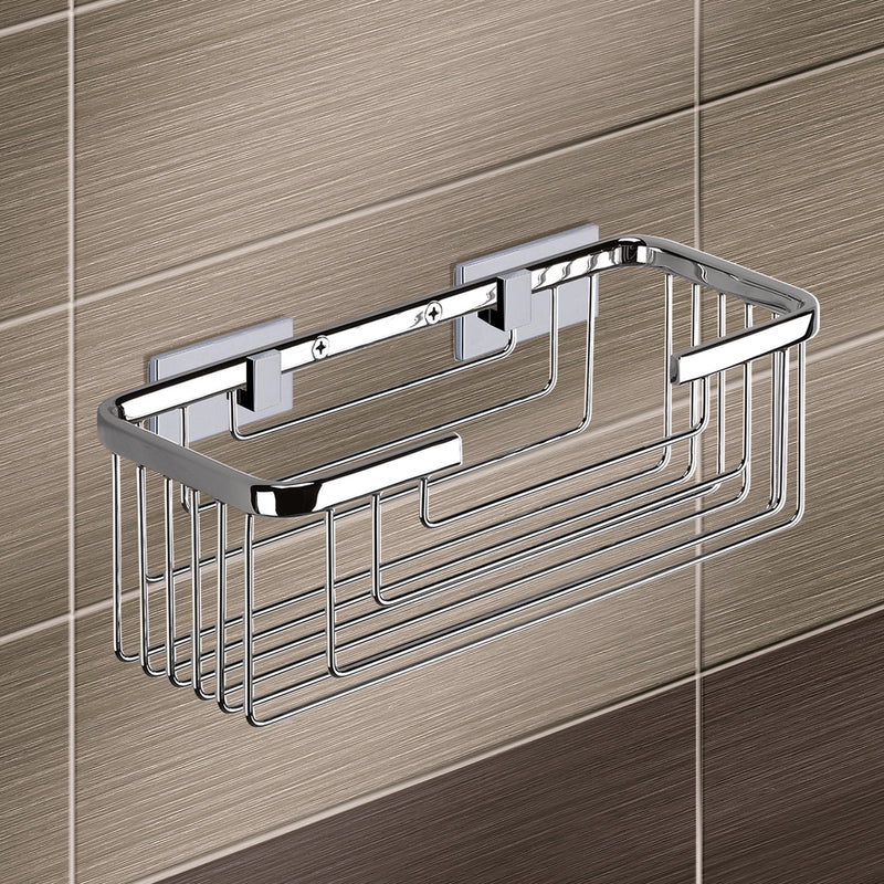 Portaoggetti doccia rettangolare alto modello Augustus di Gedy - Cromato by CeramicStore | Lo specialista del tuo bagno