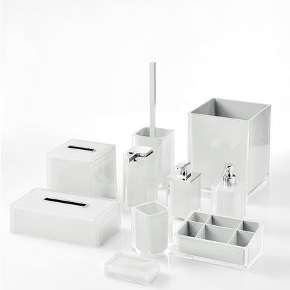 Portasapone da appoggio in resina collezione Gedy serie Rainbow - Bianco