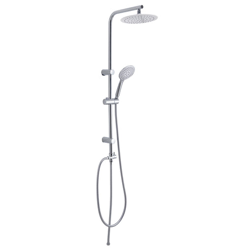 Colonna doccia regolabile con soffione tondo e doccetta a 3 getti di Gedy modello Easy 01 - Cromato/Bianco by CeramicStore | Lo specialista del tuo bagno