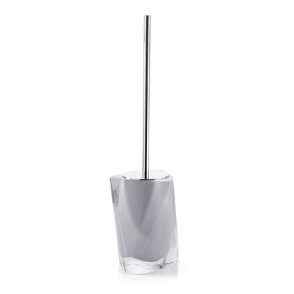 Scopino da appoggio con ciuffo in setole Gedy serie Twist - Argento by CeramicStore | Lo specialista del tuo bagno