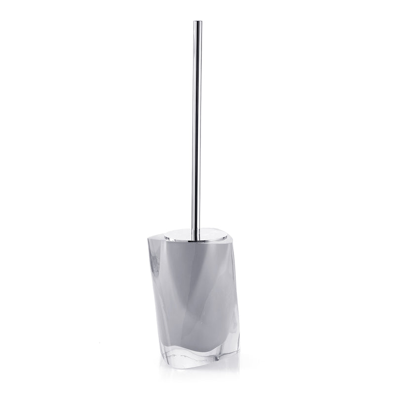 Scopino da appoggio con ciuffo in setole Gedy serie Twist - Argento by CeramicStore | Lo specialista del tuo bagno