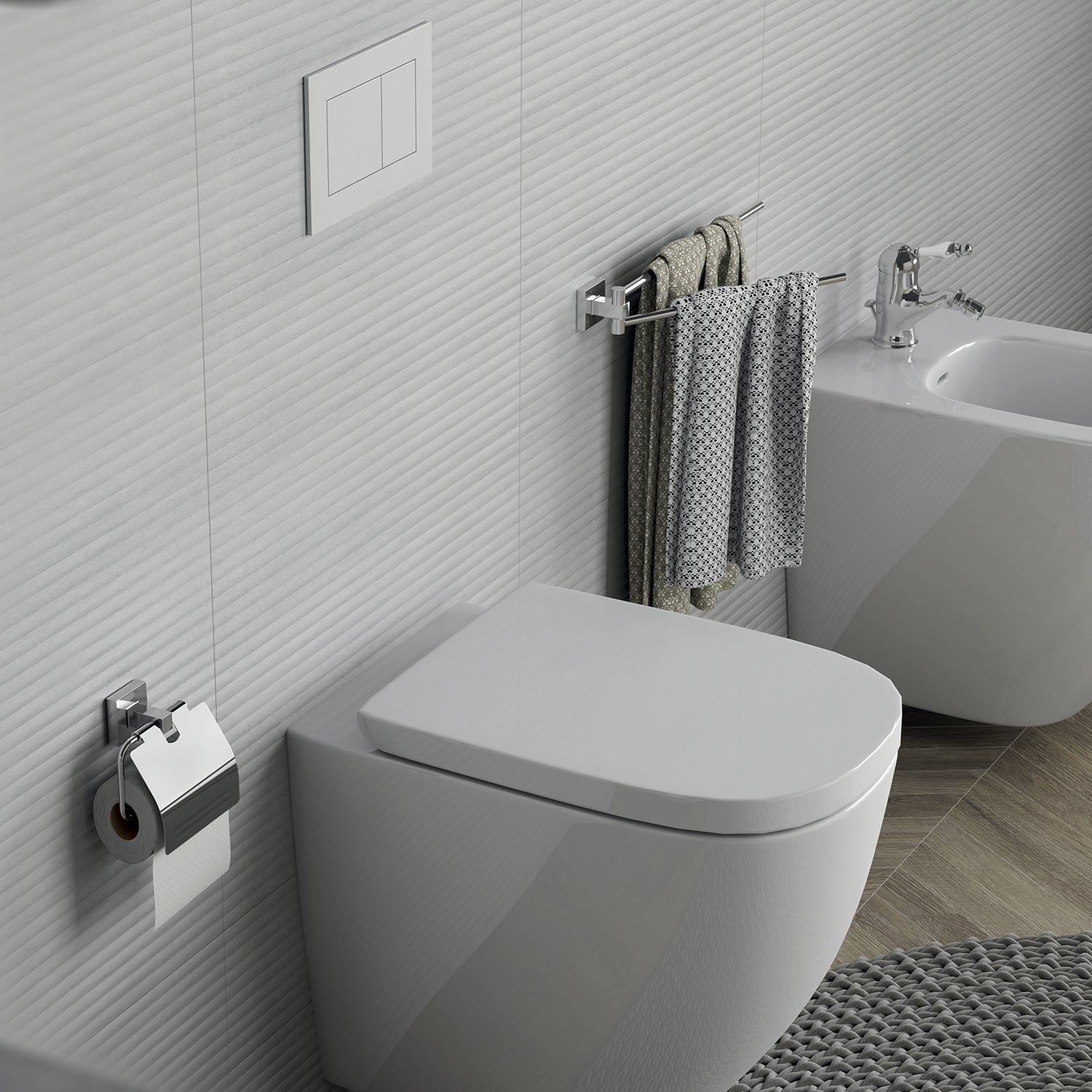 Porta asciugamani a snodo di Gedy serie Olimpo - Cromato by CeramicStore | Lo specialista del tuo bagno