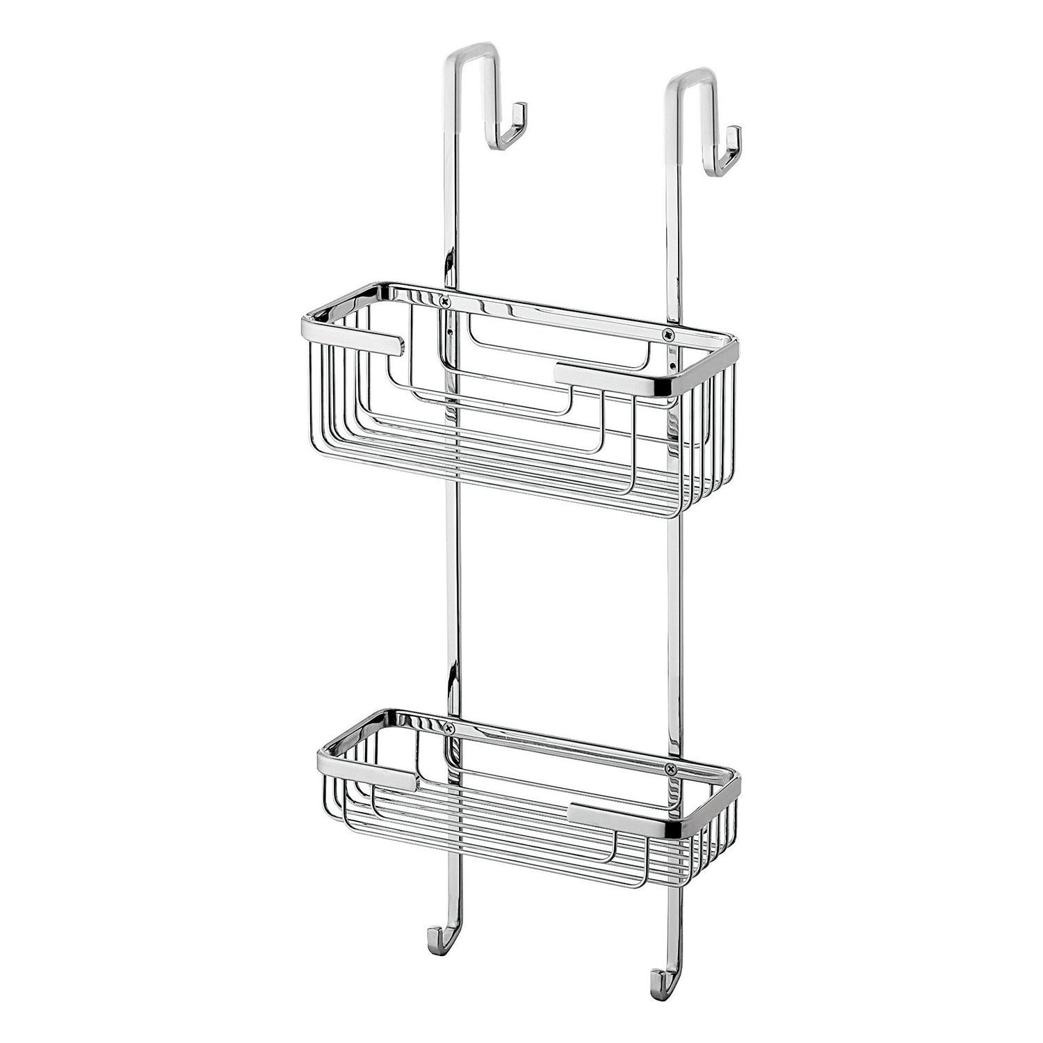 Portaoggetti doccia appendibile a 2 ripiani in Ottone modello Apollo di Gedy - Cromato by CeramicStore | Lo specialista del tuo bagno