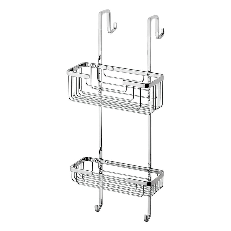 Portaoggetti doccia appendibile a 2 ripiani in Ottone modello Apollo di Gedy - Cromato by CeramicStore | Lo specialista del tuo bagno