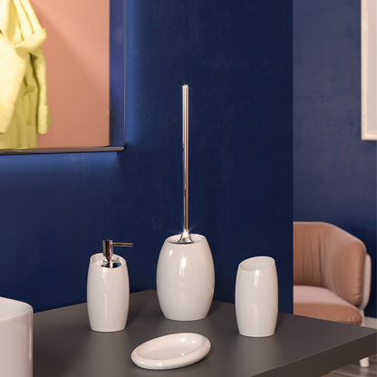Portasapone da appoggio Gedy serie Iside - Bianco Lucido