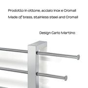 Barra con 3 portasalviette scorrevoli Gedy serie Bridge - Cromato by CeramicStore | Lo specialista del tuo bagno