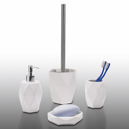 Portaspazzolini in ceramica Gedy serie Dalia - Bianco