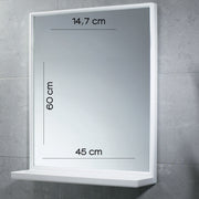 Specchio 45x60 con mensola di Gedy - Bianco by CeramicStore | Lo specialista del tuo bagno