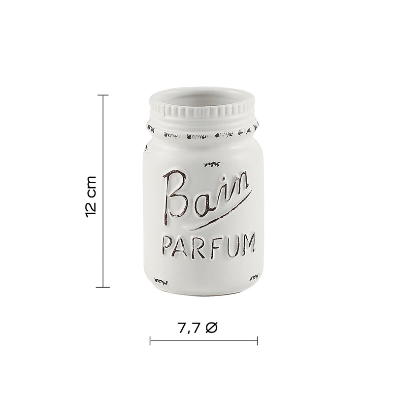 Portaspazzolini in ceramica Gedy serie Catherine - Bianco