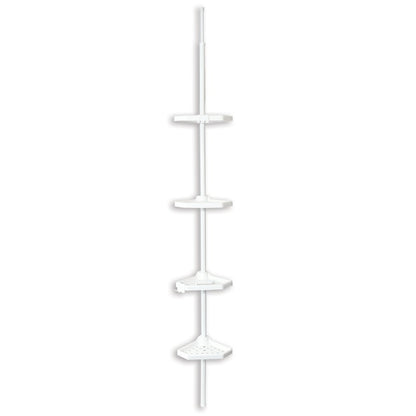 Mensola doccia angolare 4 ripiani in plastica di colore bianco by CeramicStore | Lo specialista del tuo bagno