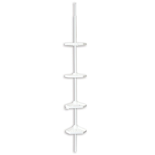 Mensola doccia angolare 4 ripiani in plastica di colore bianco by CeramicStore | Lo specialista del tuo bagno