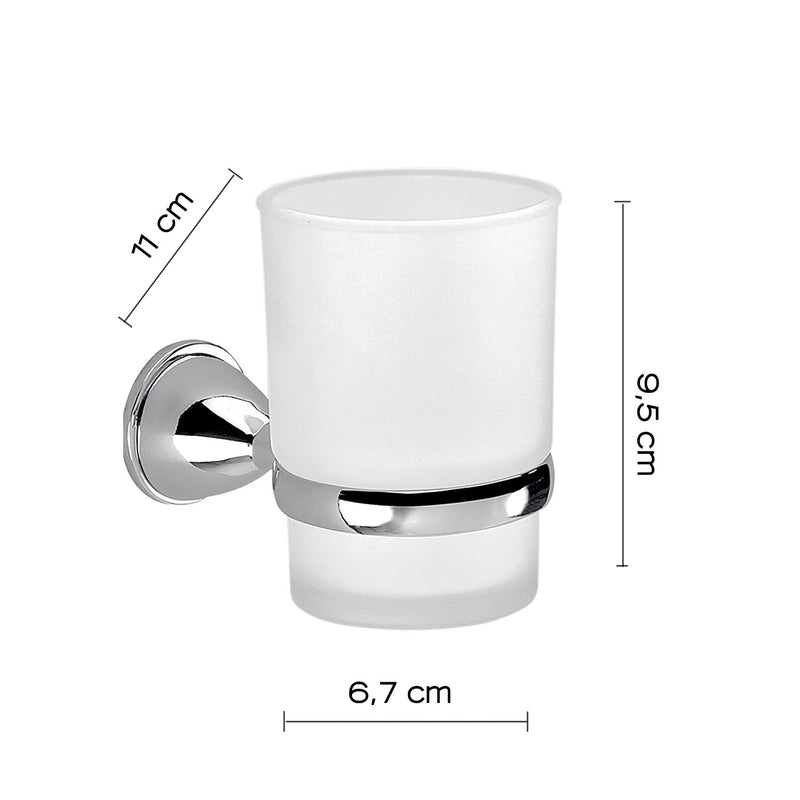 Portaspazzolini in Acciaio Inox Genziana di Gedy - Cromato