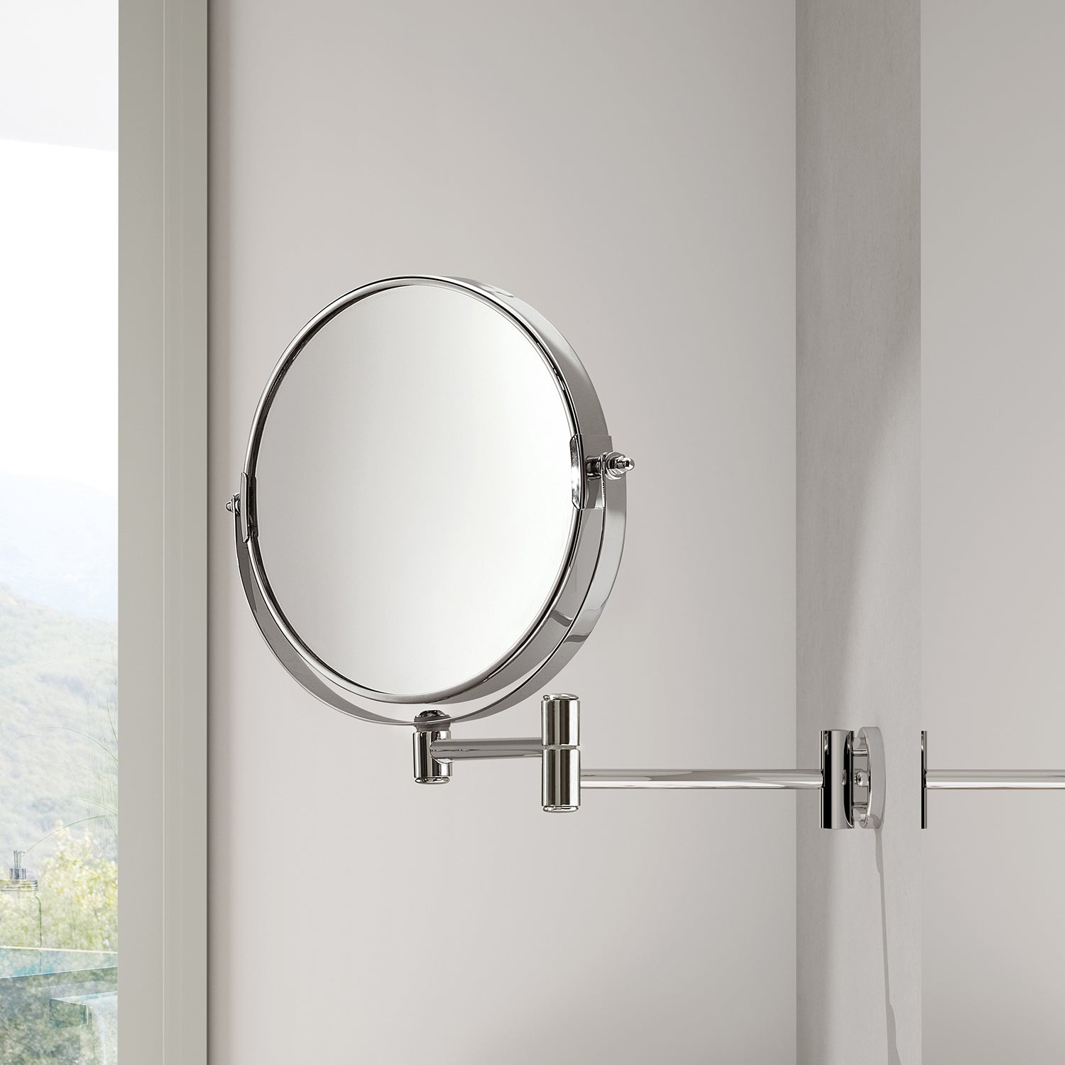 Specchio ingranditore Michel 3X in Acciaio Inox AISI 304 - Cromato by CeramicStore | Lo specialista del tuo bagno