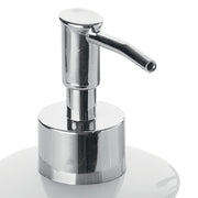 Dosasapone in ceramica e Acciaio Inox con erogatore cromato Gedy serie Petunia - Bianco