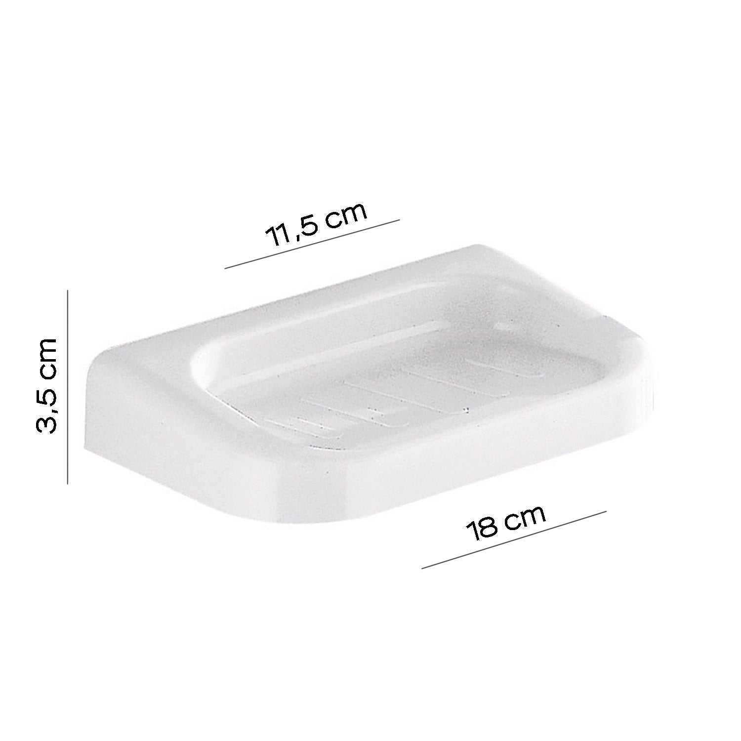 Portasapone a parete di Gedy serie Darios - Bianco by CeramicStore | Lo specialista del tuo bagno
