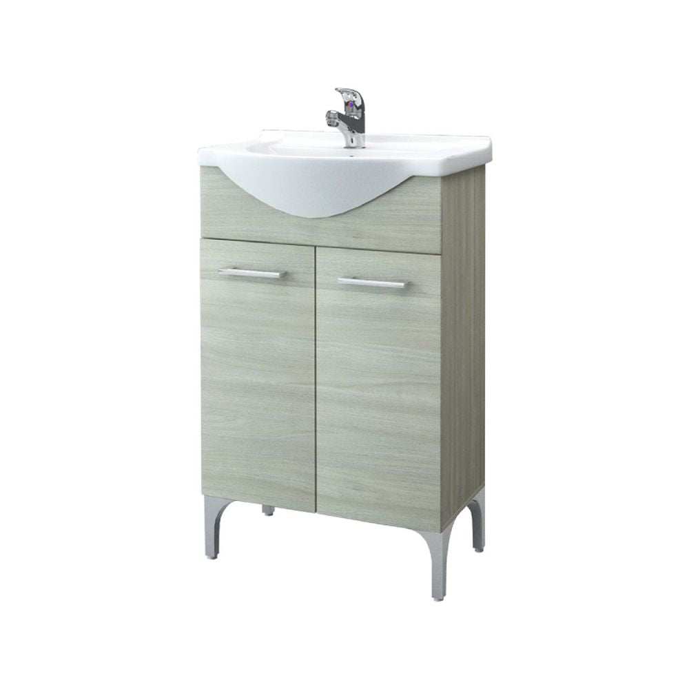 Mobile bagno RUBINO con lavabo specchio e lampada cm 56,5 x 42,5 x h 86 by CeramicStore | Lo specialista del tuo bagno