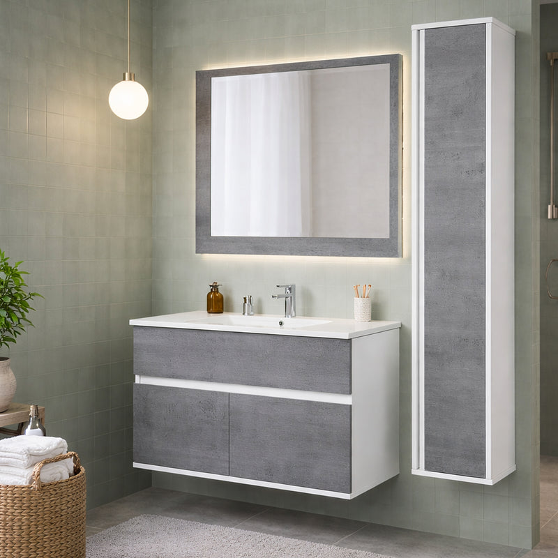 Pensile Bagno Sospeso 5 Scomparti – Collezione Linear