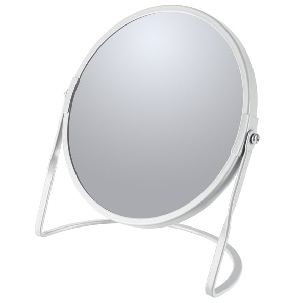 Specchio ingranditore da tavolo su base in acciaio modello Akira colore bianco opaco by CeramicStore | Lo specialista del tuo bagno