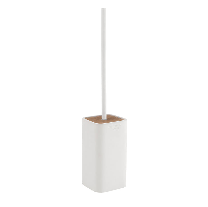 Scopino da appoggio con ciuffo in setole Gedy modello Ninfea - Bianco Matt by CeramicStore | Lo specialista del tuo bagno