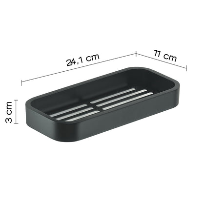 Portaoggetti doccia Rettangolare Outline in Acciaio Inox AISI 304 di Gedy - Nero Matt by CeramicStore | Lo specialista del tuo bagno