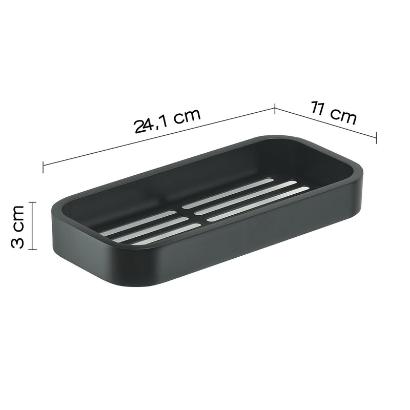 Portaoggetti doccia Rettangolare Outline in Acciaio Inox AISI 304 di Gedy - Nero Matt by CeramicStore | Lo specialista del tuo bagno