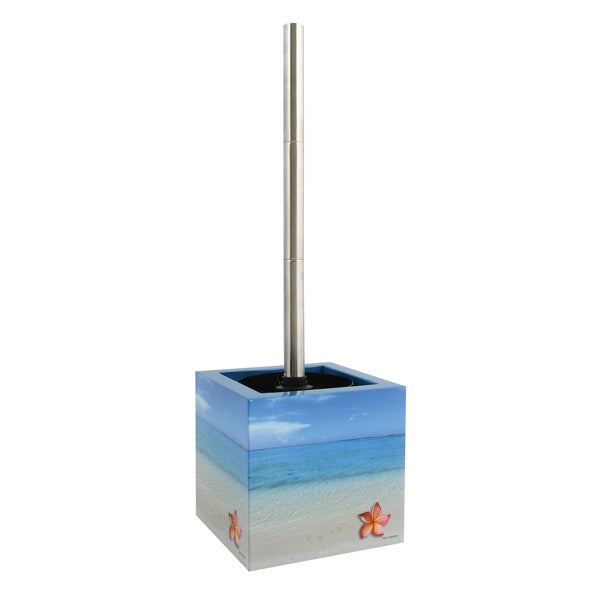 Scopino WC con supporto in MDF e Acciaio Inox modello Square Paradise - Blu by CeramicStore | Lo specialista del tuo bagno