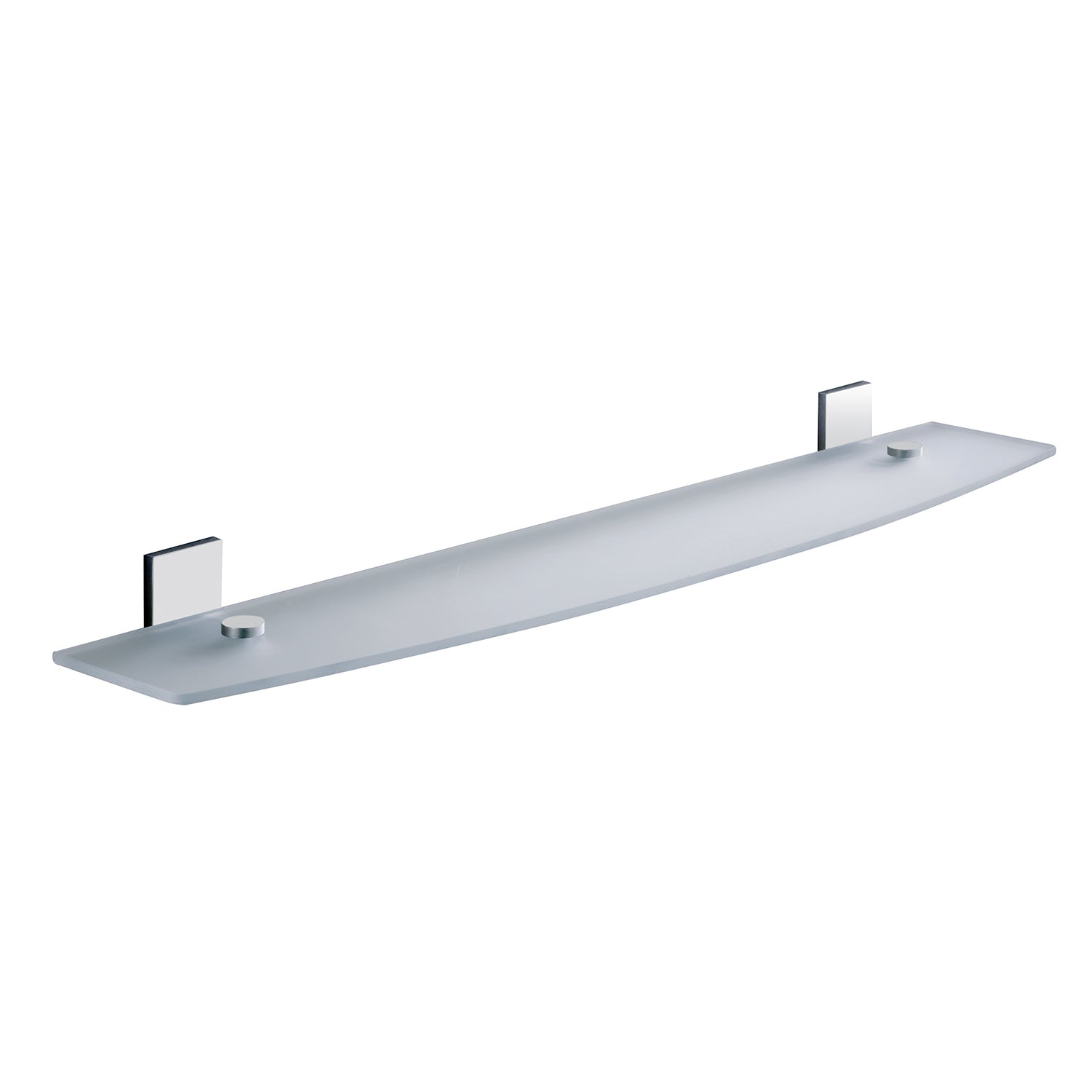 Mensola 60 cm in vetro temperato di Gedy serie Maine - Cromato