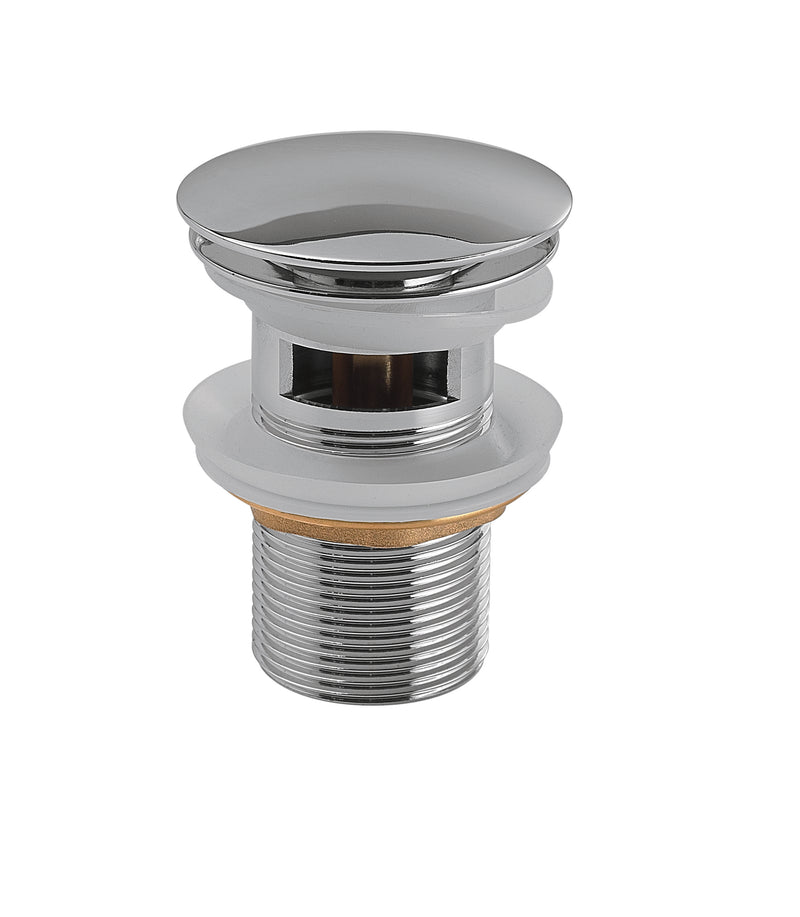 Piletta Click Clack Gedy per lavabo e bidet in ottone finitura Cromo Lucido