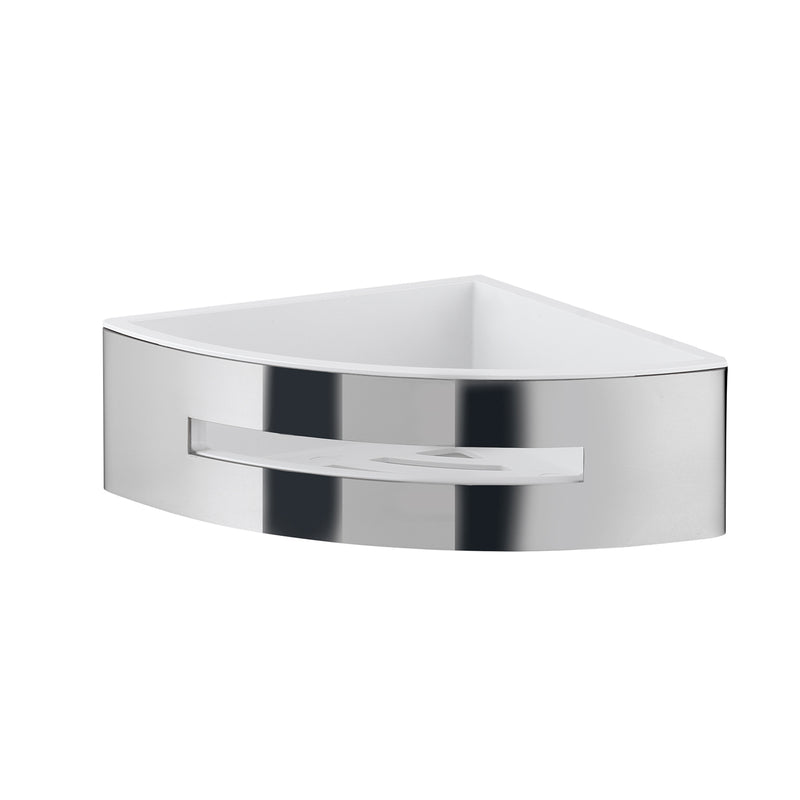 Portaoggetti doccia angolare modello Poseidon Gedy in cromo/bianco by CeramicStore | Lo specialista del tuo bagno