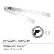 Portasalviette a snodo Gedy serie Pirenei - Cromato by CeramicStore | Lo specialista del tuo bagno