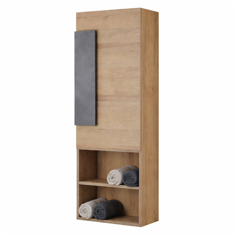 Pensile Bagno con anta e vani a giorno – Collezione Metra