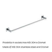 Portasalviette 60 cm in acciaio inox AISI 304 Colorado di Gedy - Cromato by CeramicStore | Lo specialista del tuo bagno