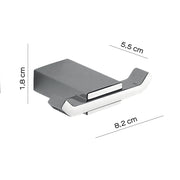 Appendiabiti doppio in Acciaio Inox di Gedy serie Kansas - Cromato by CeramicStore | Lo specialista del tuo bagno