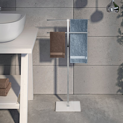 Piantana portasalviette in Acciaio Inox Gedy di Rainbow - Bianco