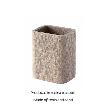 Portaspazzolini da appoggio Gedy serie Aries - Beige