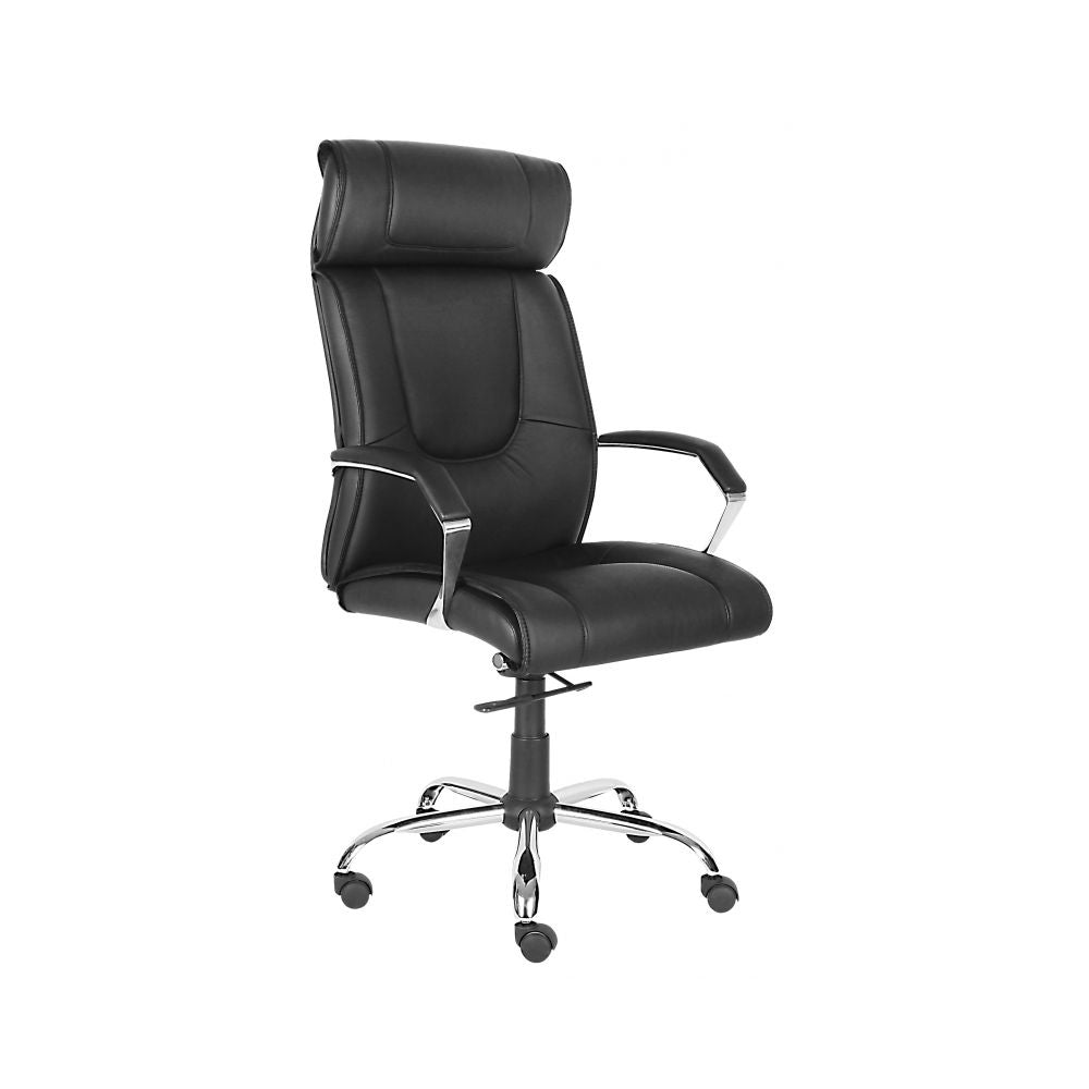 Poltrona modello 1502 con ampia seduta, schienale ergonomico reclinabile e braccioli in metallo - Nero by CeramicStore | Lo specialista del tuo bagno