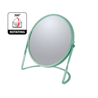 Specchio ingranditore da tavolo su base in acciaio modello Akira colore verde by CeramicStore | Lo specialista del tuo bagno