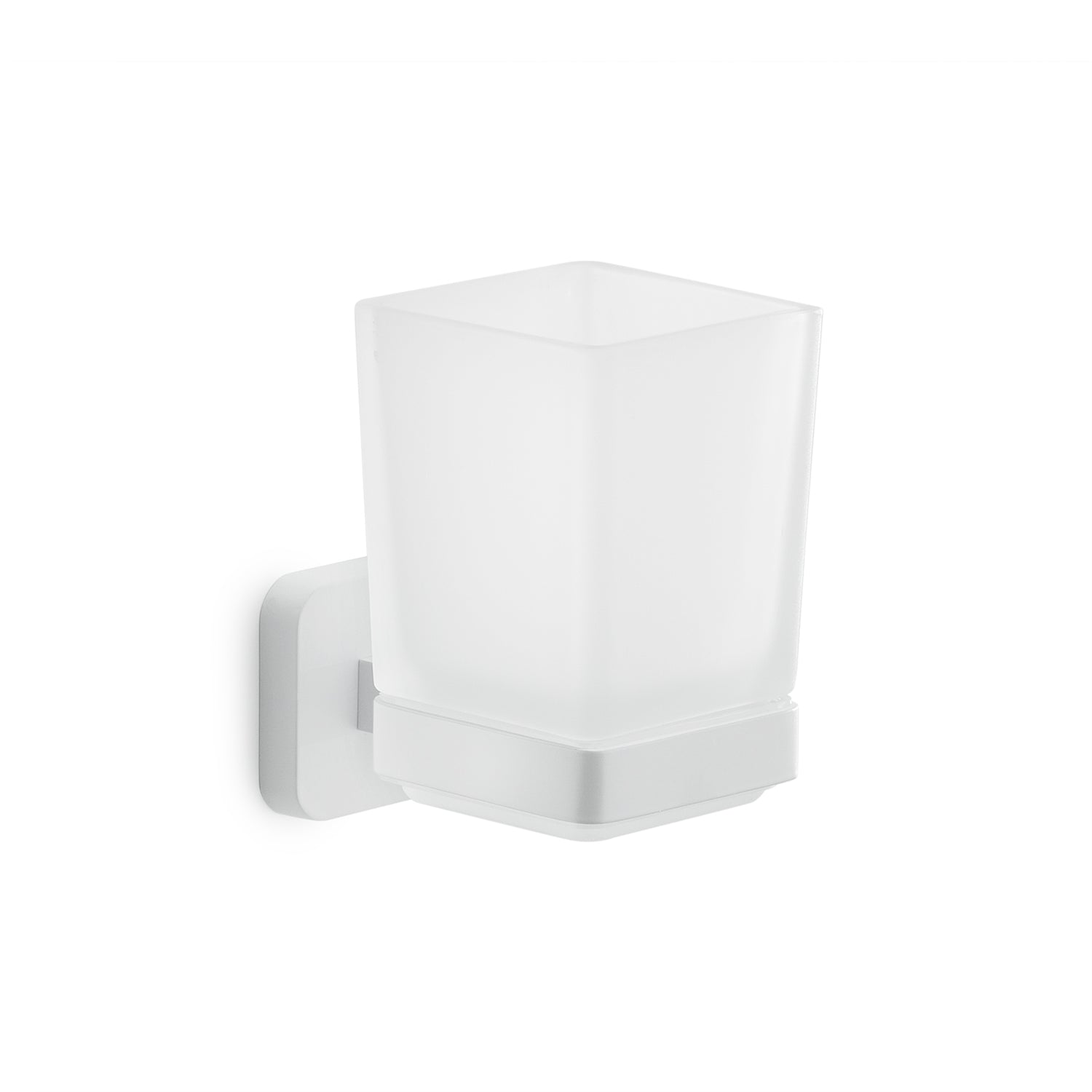 Portaspazzolini Gedy modello Tonga 6.4x9.7x10.5H - Bianco Matt
